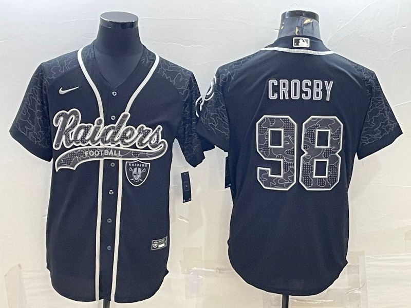 Men Oakland Raiders #98 Crosby Black Reflector 2022 Nike Co branded NFL Jerseys->oakland raiders->NFL Jersey